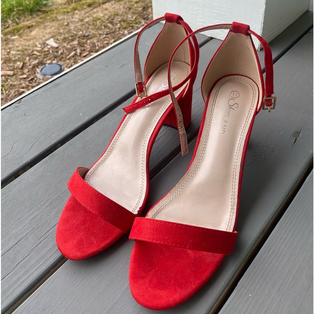 Women’s red dress sandals